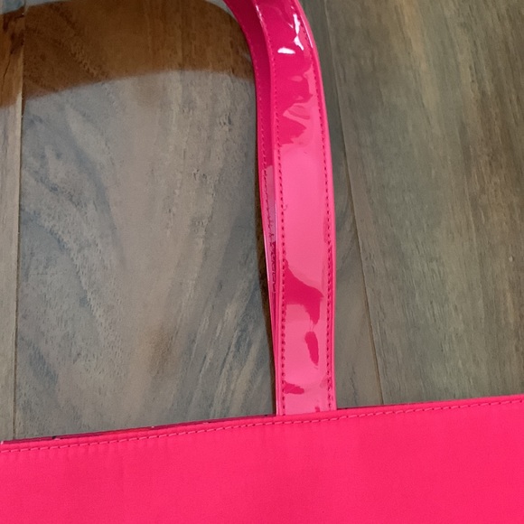 New Lancôme Paris Large Pink Orange Reversible Flamingo Print Shopping Tote NWT - Picture 4 of 8